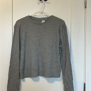 Gray Long Sleeve Women's Top